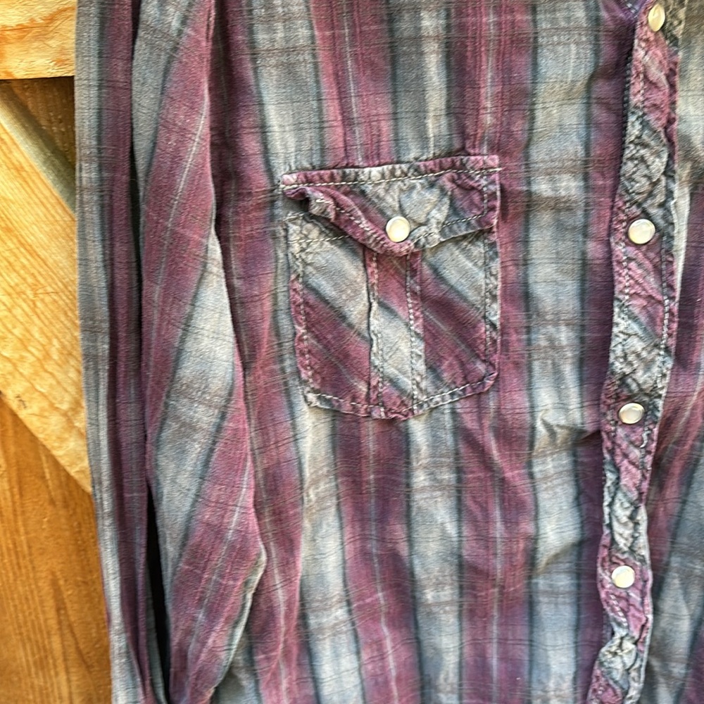 Chalc unisex flannel button down shirt xxl 100 cotton - Picture 5 of 9